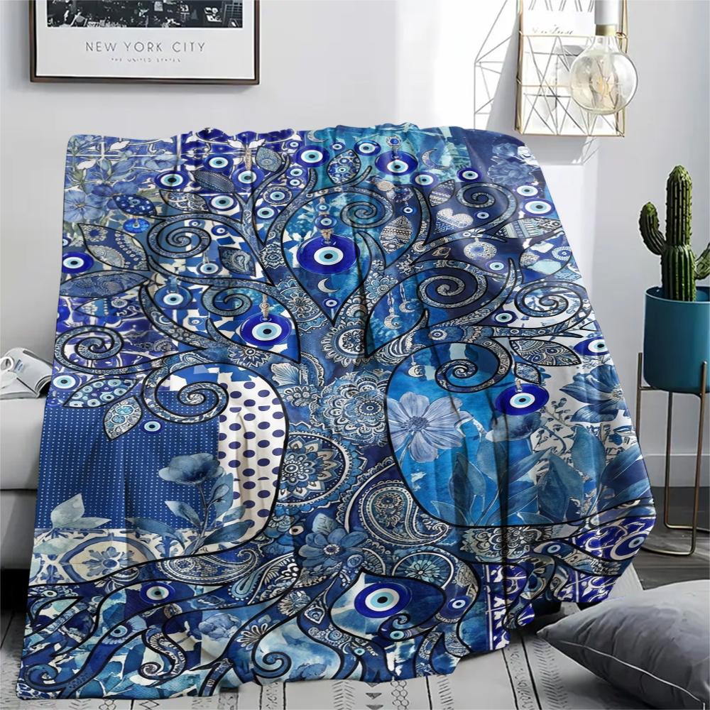 1Pc Tree of Life Print Flannel Blanket, High quality Comfortable for All Seasons, Home Decor, Warmth and Comfort, Perfect for Christmas Gifts W146