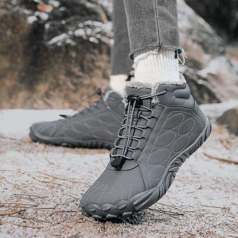 Fashion Winter Booties Men Snow Bare Foot Casual Shoes Outdoor Work Shoes Ladies Warm Fur Men Ankle Shoes Snow Boots