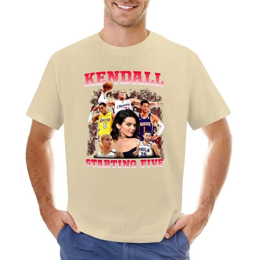 Kendall Jenner Starting Five T-shirt cute clothes quick drying funnys blanks funny t shirts for