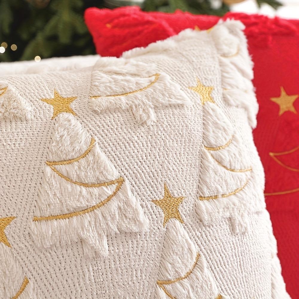 Christmas Tree Pillowcase Winter Plush Solid Halloween Cushion Cover Bedroom Living Room Sofa Decor Pillow Cover 45CM