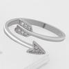 2 Pieces Women Open Ring Fashion Adjustable Knuckle Opening Hand Jewelry Party Elegant Exquisite Dressing Gift