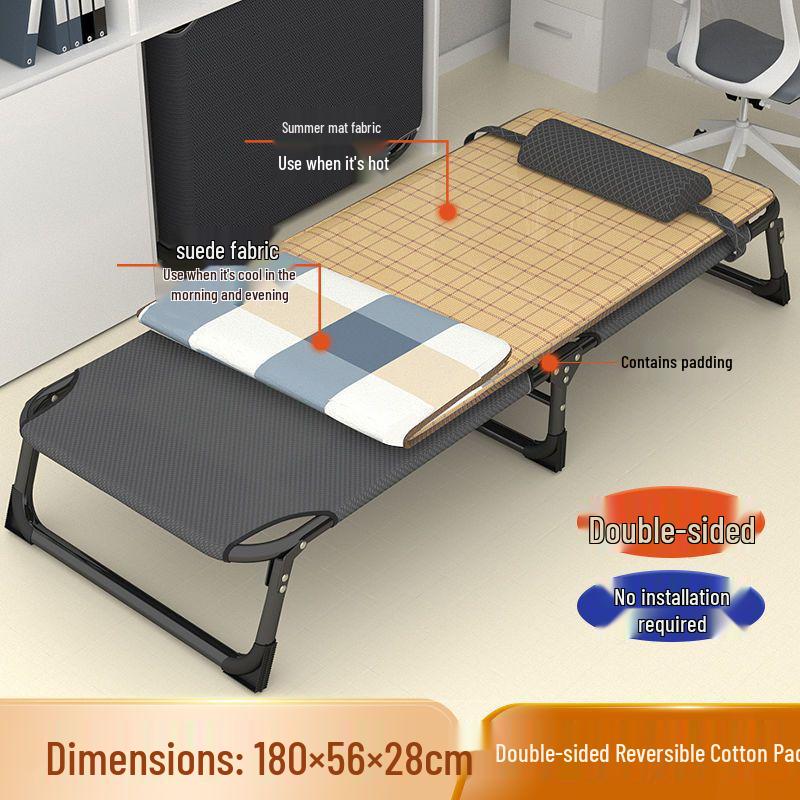 Portable Folding Camping Bed - Compact Outdoor Nap Bed & Single Lounge