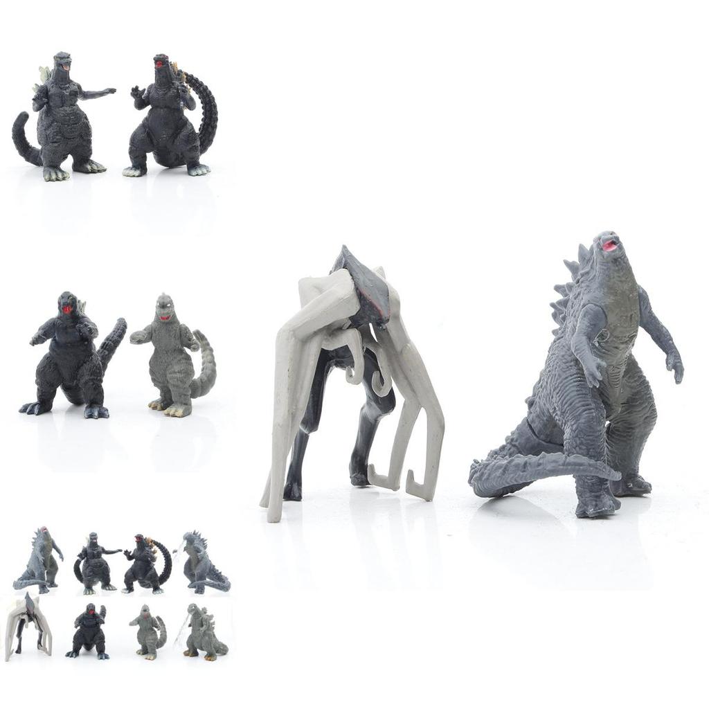 Eight Piece Godzilla Kong Kim Battle Dinosaur Pvc Action Figure Collection For Kids And Decor