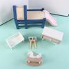 1:12 Dollhouse Wooden Horse Toy Dollhouse Trojan Horse Simulation Dining Chair Model Simulation Dining Chair Dollhouse Furniture