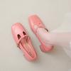 Fashion 2025 Shoes Female Retro Women's Mary Jane High Heels Square Toe Buckle Strap Chunky Heel Pumps for Fashion Dress Office Zapatos