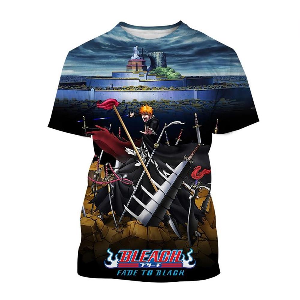 

Распродажа Летняя футболка с 3D-принтом Куросаки Ичиго в стиле аниме BLEACH, модная повседневная футболка с круглым вырезом и короткими рукавами для мужчин и женщин, для детей XL