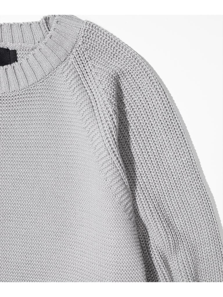 MASSNOUN Half Incision Overfit Knit Mftnt002-Gy