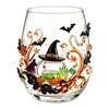 Bicchiere in Vetro 3D di Halloween con Design Festivo per Bevande e Decorazioni delle Feste