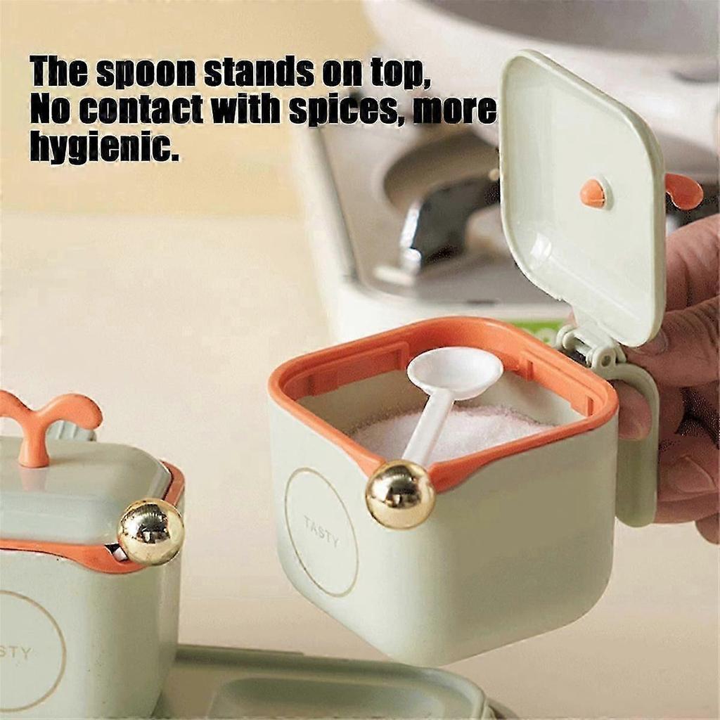 Spice Boxes Seasoning Box Seasoning Jar Set With Lid Comes And Seasoning Spoon 3 Piece Set Seasonin