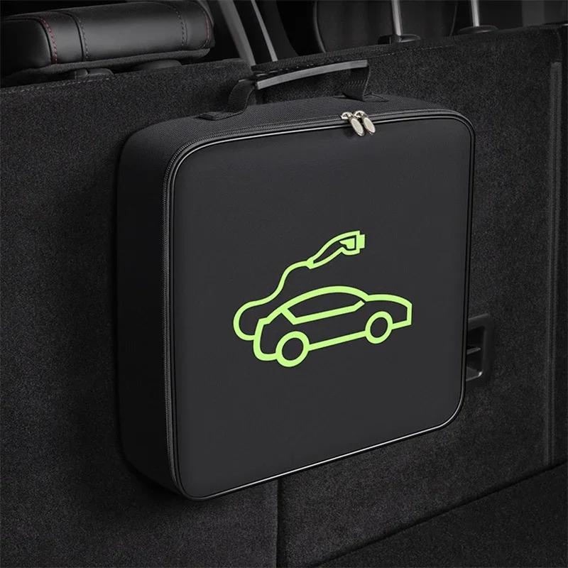 Pro ZEEKR X 001 009 2021 2022 2023 2024 EV Auto Přenosný nabíjecí kabel Úložná přenosná taška Vodotěsná Zpomalující hoření Úložný box do kufru