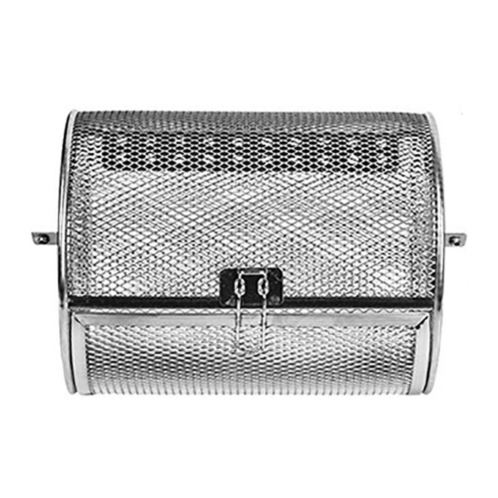 

Barbecue Grilling Basket Portable Frying Basket Round Stainless Steel Heat-resistant Chip Tray for Picnic Camping Bonfire Party