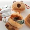 New Creative Capybara Anime Plush Coin Purse Fashion Kawaii Mini Coin Purse Round Cartoon Bags Pendant