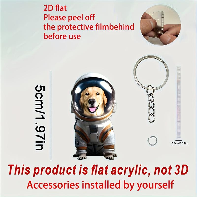 

Акриловый подвесной кулон для автомобиля «Космическая собака» - Креативное подвесное украшение для декора интерьера автомобиля Standard