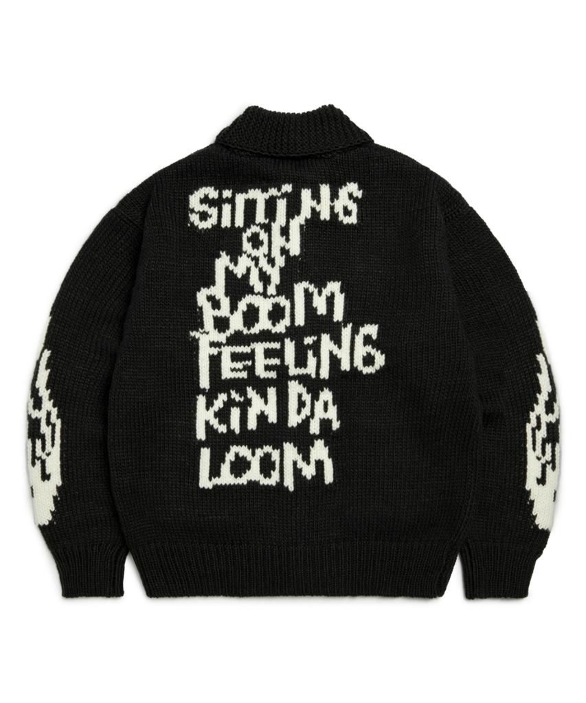 Mark Gonzales Mg Cowichan Zip-Up Knit Jacket - Black