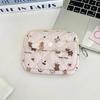 Modische Polyester Tragbare Damen Kosmetiktasche Geldbörse Floral Damen Kleine Aufbewahrungstasche Niedliche Cartoon Stepp Damen Kosmetiktaschen