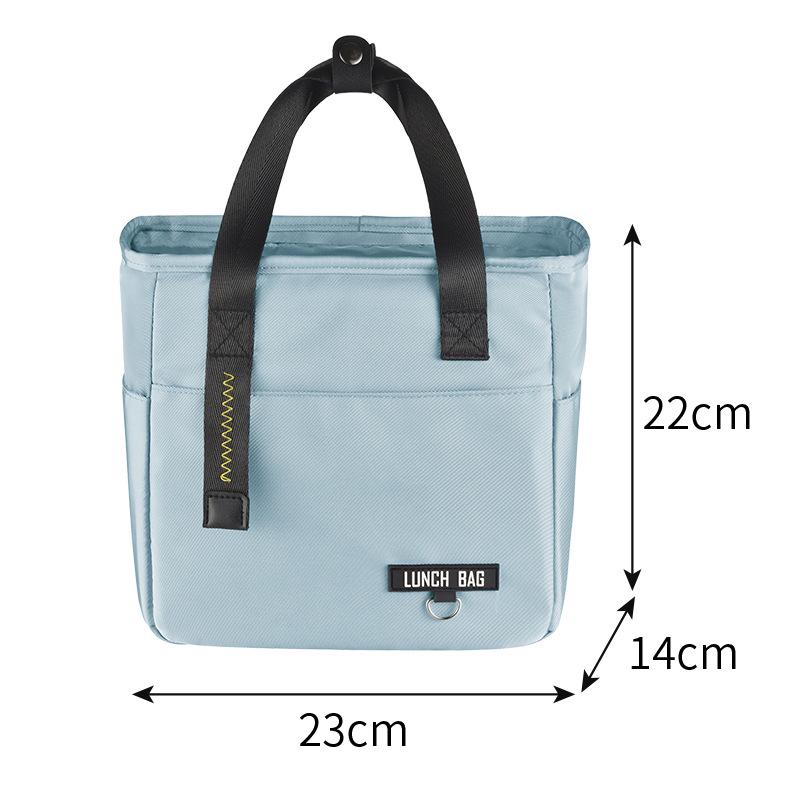 Beilian PEVA Insulated Lunch Bag for Office Workers, Waterproof High-Capacity Handheld Lunch Box with Ice Pack.