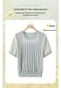 Fashionable Summer Ice Silk Short Sleeve Knit T-shirt for Middle-aged & Plus Size Women