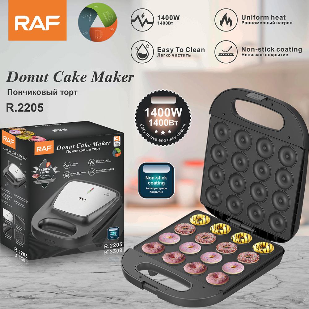 1400W Mini Donut Breakfast Machine Bread Desserts Maker with Non-stick Surface Cake Baking Machine