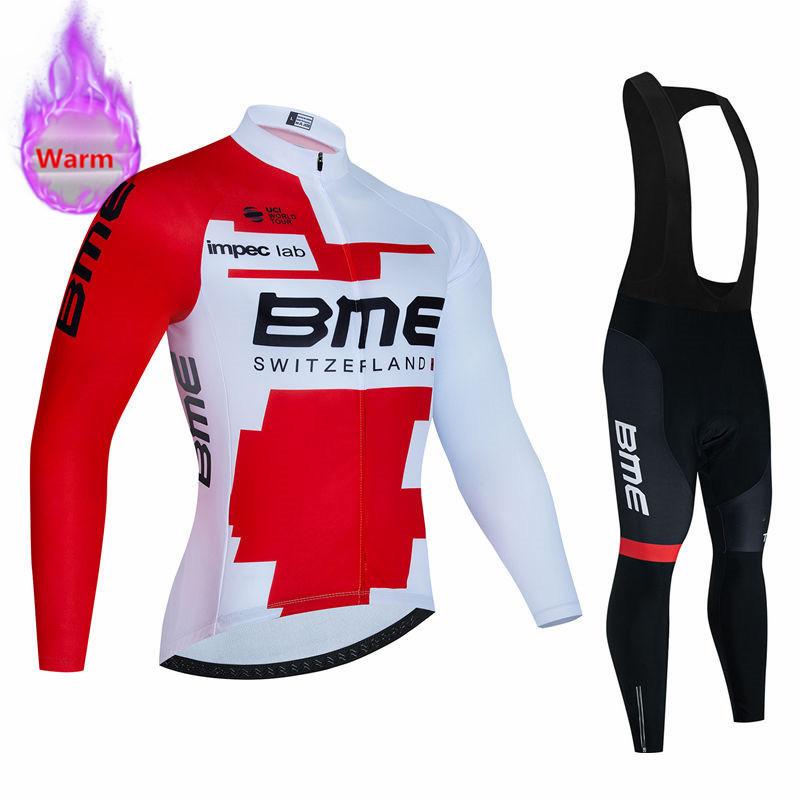 

Bmcing Team Ropa Ciclismo Warm 2026 Winter Thermal Fleece Cycling Clothes Men Jersey Suit Outdoor Riding Bike MTB Bib Pants Set M