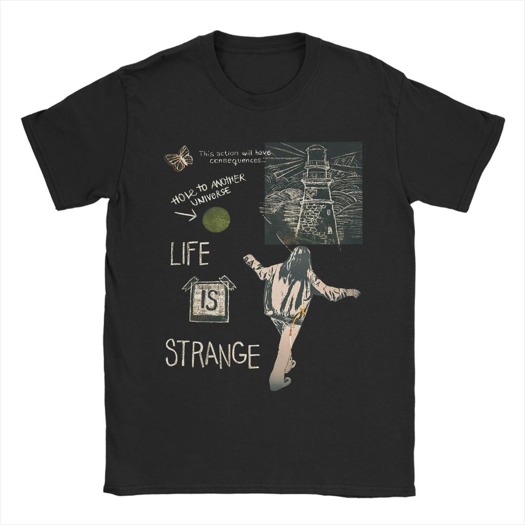 Enter the Vortex Club Mens T Shirts Life Is Strange Tees Short Sleeve Round Collar TShirt Pure Cotton Birthday Present Tops