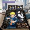 Sada povlečení s motivem Naruto Přikrývka Povlak na přikrývku Povlak na polštář Domácí Dárek k narozeninám(1 * povlak na peřinu + 2 * povlak na polštář, bez jádra)