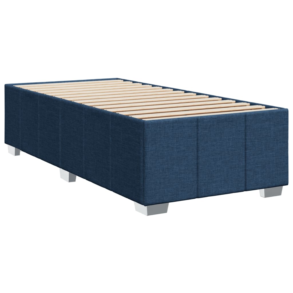 Box Spring Bed with Mattress Blue 90 x 200 cm Fabric