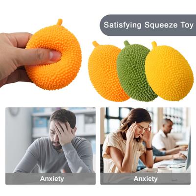 Simulation Jackfruit Squeeze Toy Anxiety Relief Soft Stress Ball Decompression Simulated Fruit Sensory Toy Hand Exercise Tools