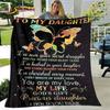 To My Daughter Plush Butterfly Quilt Blanket,Flannel Blanket Throw Blanket for Living Room Bedroom Bed Sofa Gift for Daughter