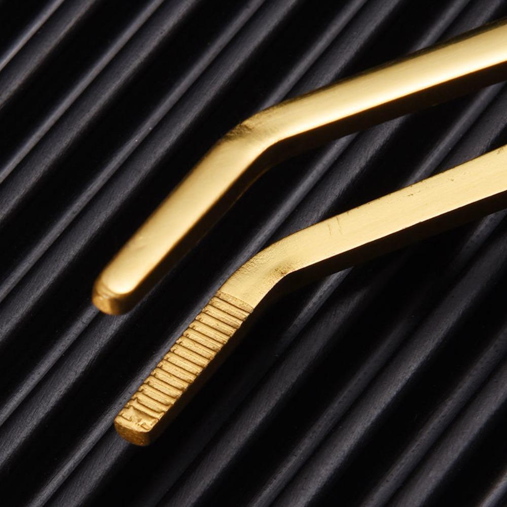 Curved Tip Cocktail Garnish Tongs Withc Particles Seafood Tongs Stainless Steel Tweezers  DIY