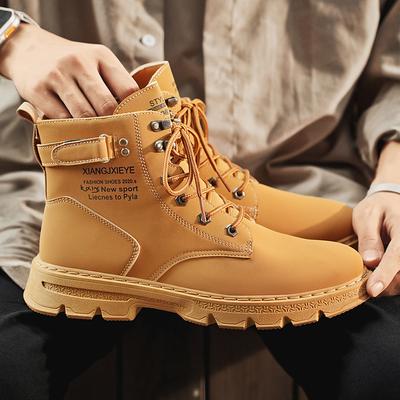 Men's Shoes Autumn 2024 New Men's Martin Boots Trendy Versatile Tooling Shoes Non-slip and Wear-resistant Platform Sports Board Shoes