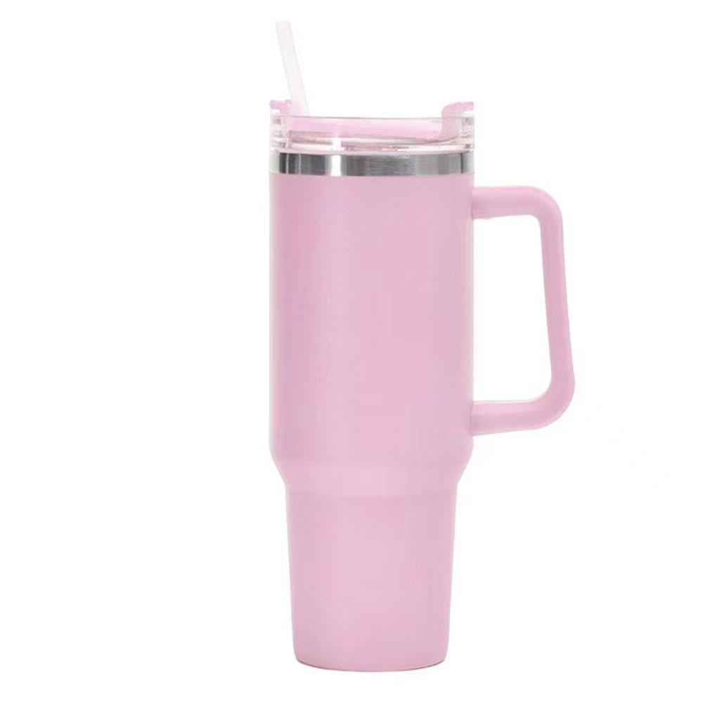 40oz Large Capacity 304 Stainless Steel Vacuum Flask with Handle and Straw