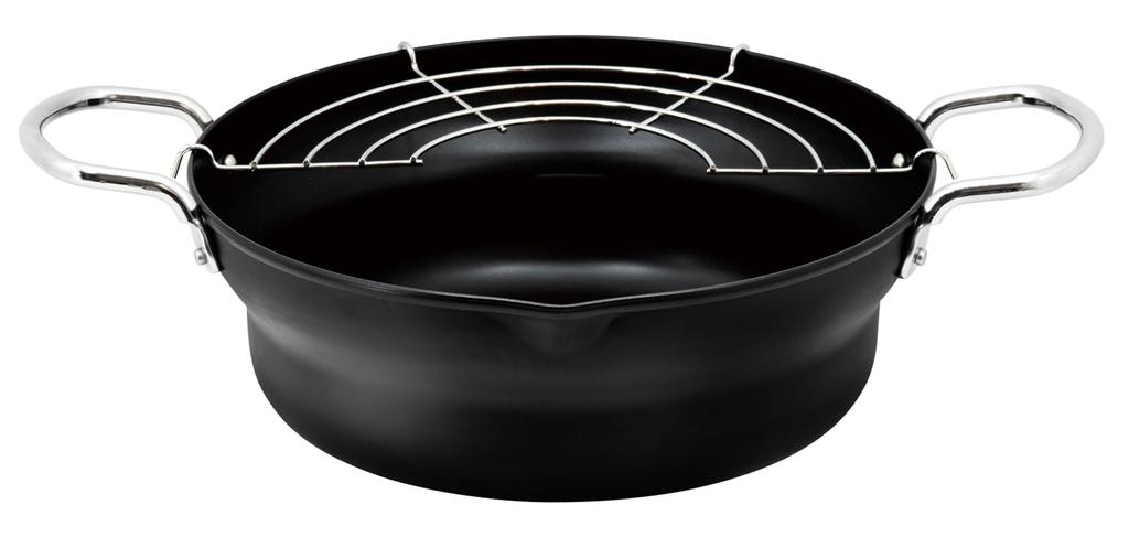 Wahei Freiz Iron Tempura Induction Gas Low Oil for Deep Frying RB-2764 Fryer, 24cm, Tiered, Compatible, Compatible, Frying,