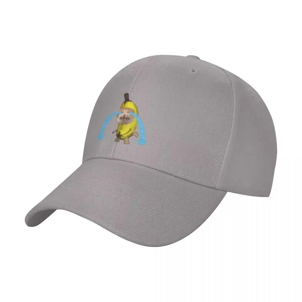 Banana Cat Crying Meme Baseball Cap Sunscreen Golf Unisexs Tennis Womens