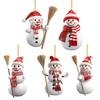 5Pcs Christmas Snowman Ornaments 2D Acrylic Snowman Pendants Cute Cartoon Snowman Decoration for Christmas Tree Mantel Backpack Car Interior
