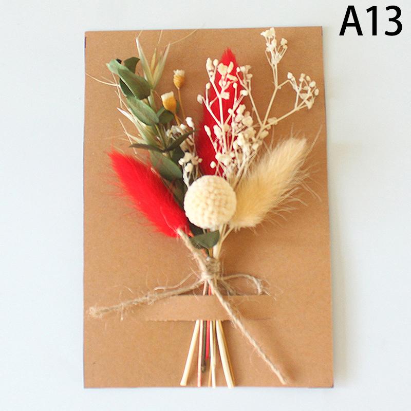 1 Buquê Mini de Flores Secas Naturais Boutonnieres para Madrinhas Decoração de Natal Casamento Dia dos Namorados Materiais Florais DIY