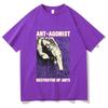 Ant Agonist Destroyer of Ants Tshirt Funny Meme Japanese Anteater Print Tshirt Men Women Casual Oversized Crewneck Short Sleeve