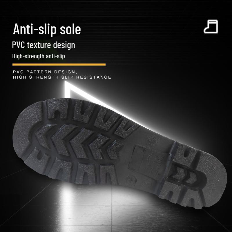 High-Top Cotton Winter Work Boots: Warm, Anti-Smash, Puncture-Resistant, Anti-Slip, Oil-Resistant, Steel Toe and Sole, Waterproof.