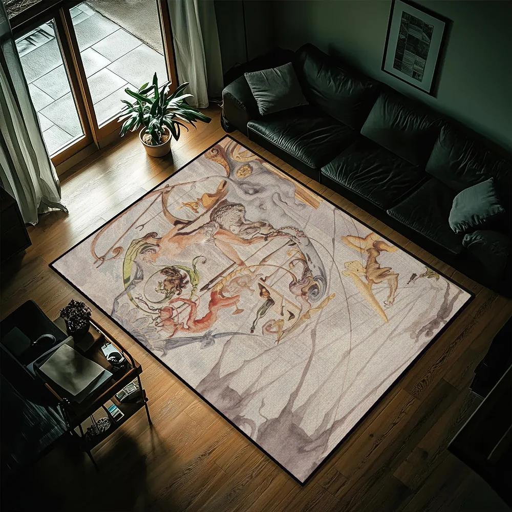 

Salvador Dalí Art Door Mat Entrance Non-slip Washable Kitchen Carpet Living Room Hallway Rug Bathroom Decoration 60*90cm