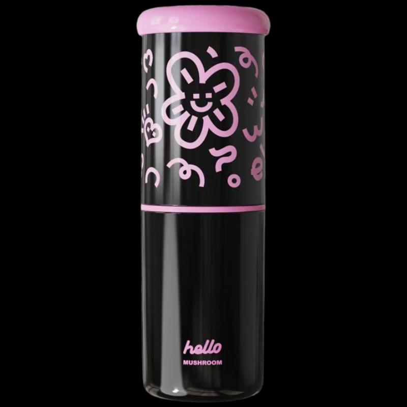 Wutuo Dopamine Stripe Travel Wash Cup & Toothbrush Holder Set