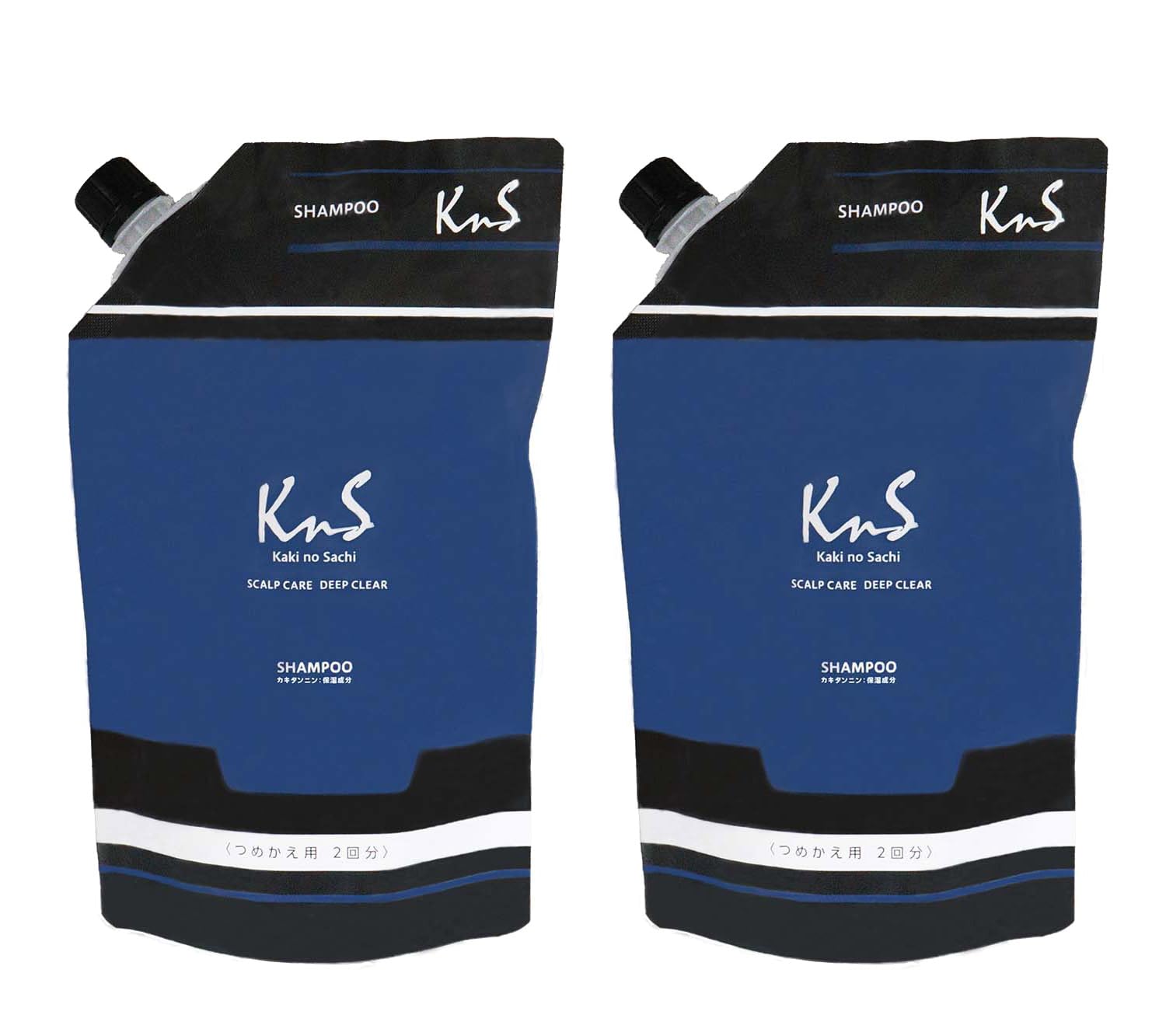 Kakino Sachi Medicated Scalp 800mL Refill x 2 4 Persimmon Tannin Large Scalp Hair Oily Dry Prevents Body Made in Japan Shampoo, (Approximately Uses),