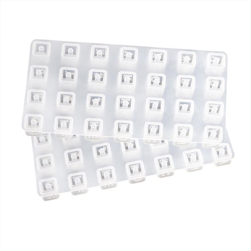 Simple Style Alphabet Cube Beads Letter Beads Used for Bracelet Made Jewelry Making DIY Crystal Epoxy Resin Mold 2 Pcs