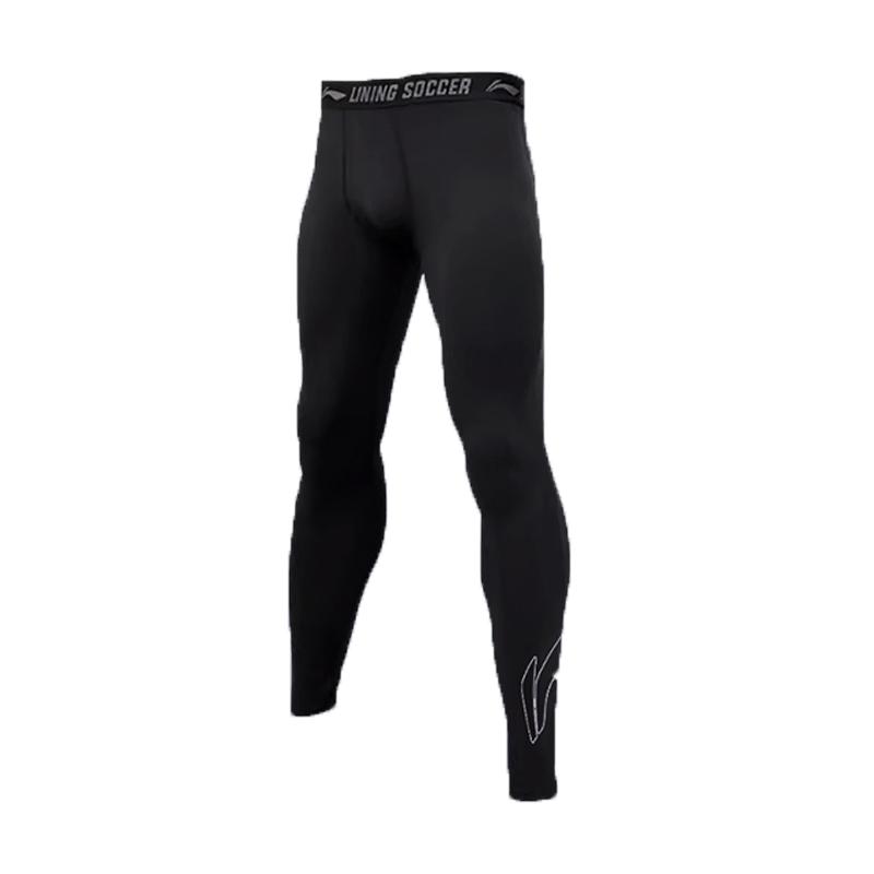 

Li Ning Letter Logo Print Slim Fit High Elastic Sports Long Брюки мужские низы черного цвета YULT077-1 L