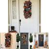 Spooky Pumpkin Halloween Wreath Door Hanging Decorative Courtyard Ornament