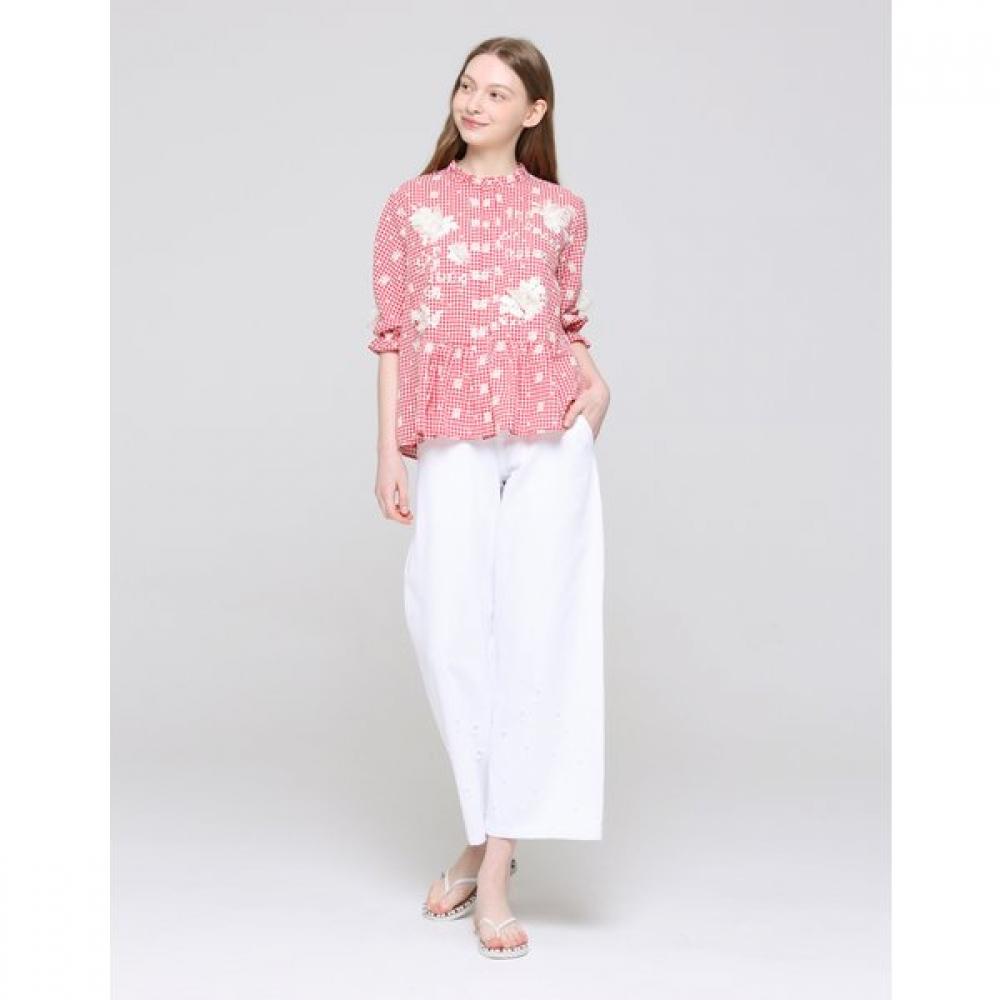 Son Jung Wan Lettering Pearl Embroidery Blouse Zdr6262091