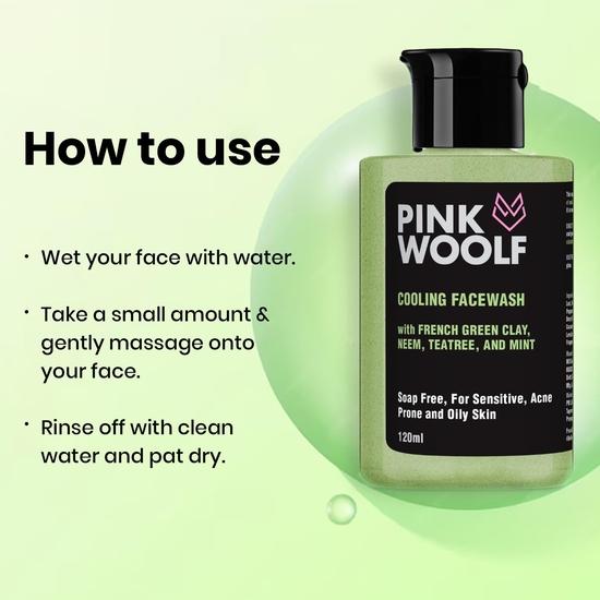 Pink Woolf Face Wash Combo Kit For Men And Women | Promotes Healthy Skin, Removes Oil & Dirt, Energizes Skin | Suitable For All Skin Types (Pack Of 3)