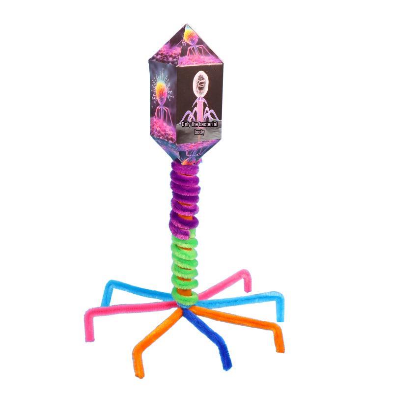 DIY Bacteriophage Model Kit: Science Experiment Teaching Aid for Primary Students – Handmade Materials for Innovative Learning. Paper