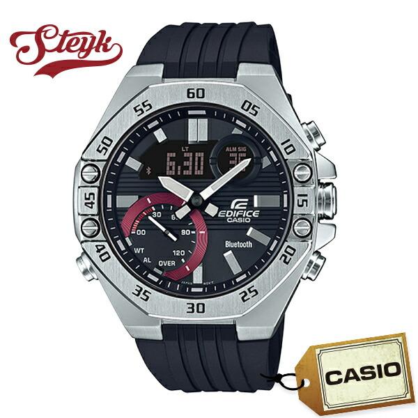 CASIO ECB-10P-1A Часы Casio Ана-Цифровые EDIFICE Мобильная Связь Мужские Черный Красный Серебристый Повседневные