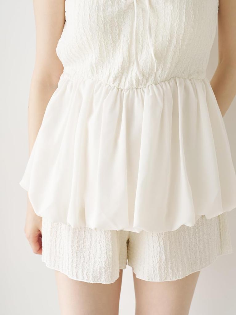 Popcorn Peplum SHCO264047 IVR F [Snidel Home] Set-up Women's