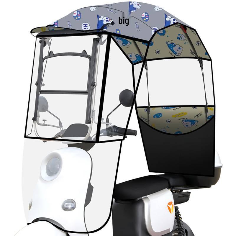 Rozkładana markiza i osłona przeciwdeszczowa do motocykli i trójkołowców.