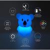 Koala Veilleuse LED enfants - lampe en silicone/lumière baby/lampe de chambre de bébé/lampe de lit - luminosité et couleur réglables